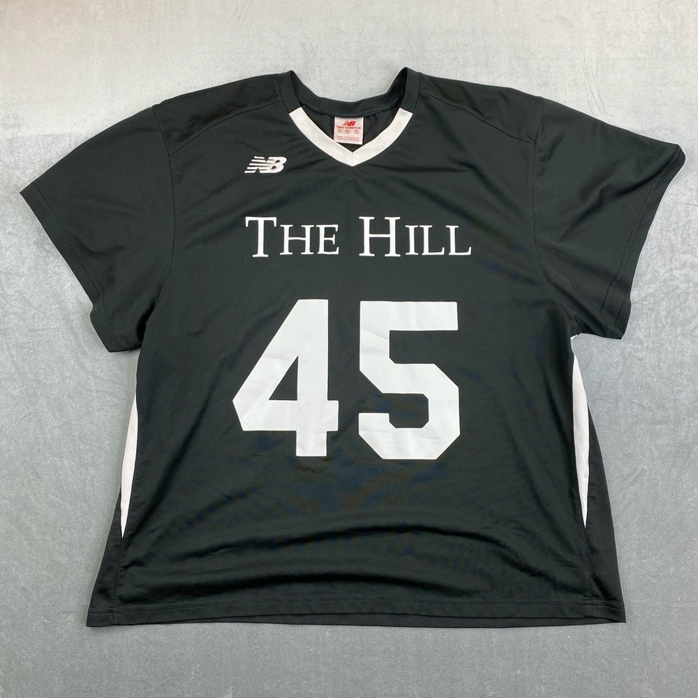 New Balance The Hill 45 Soccer Jersey Black Athletic Mens XL‎